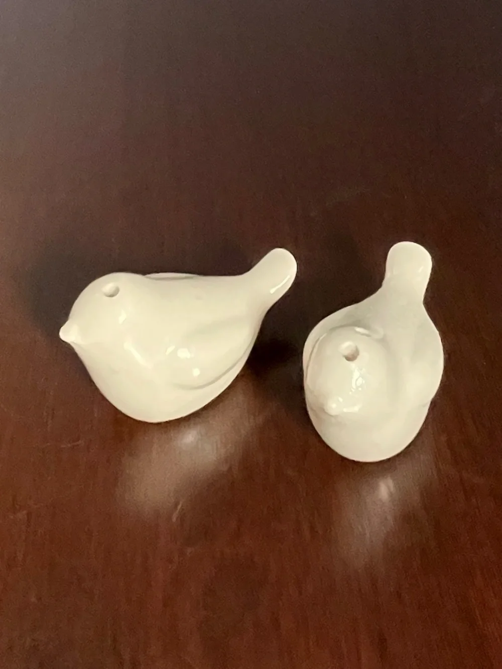 Mini White Dove Ceramic Salt and Pepper Shaker Set